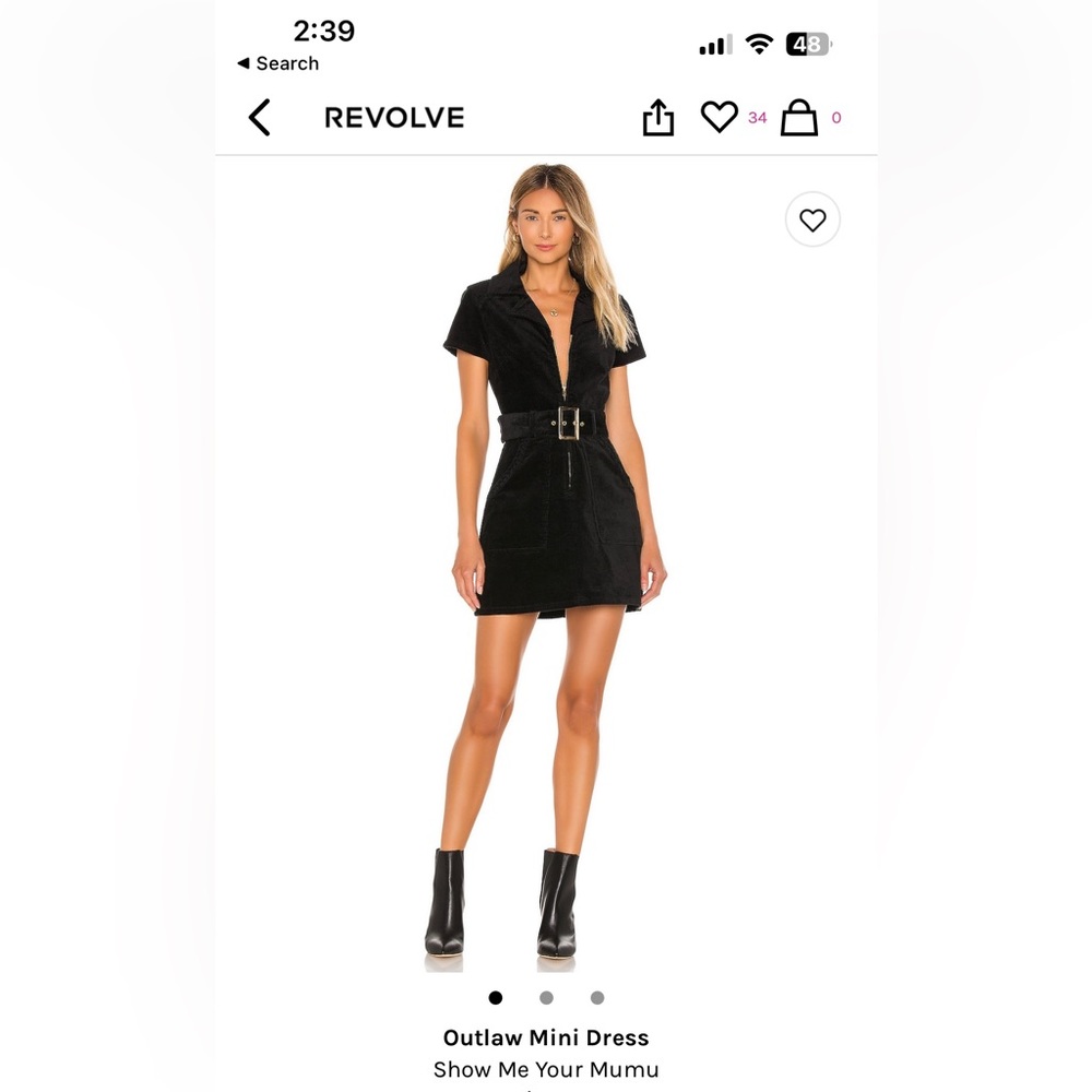 Show Me Your Mumu courduroy belted dress
